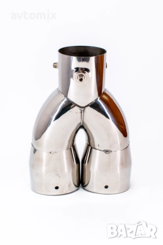 Накрайник за ауспух, двоен, неръждаема стомана, снимка 4 - Аксесоари и консумативи - 51816122