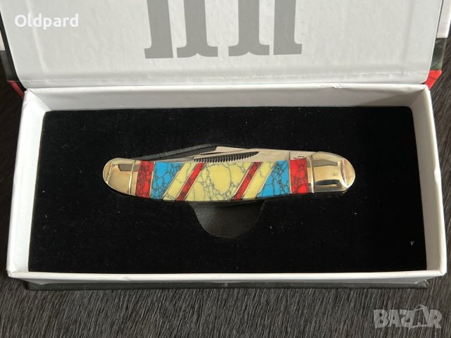 Висококачествен колекционерски джобен сгъваем нож Copperhead Stoneworx. RR2400, снимка 5 - Ножове - 42890876