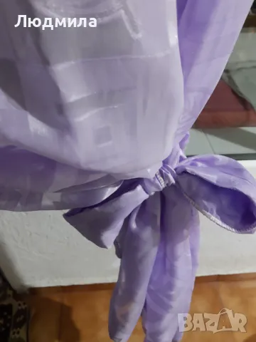 Пердета,два броя,лилави,с панделки за разделяне,декорация, снимка 12 - Пердета и завеси - 48922770