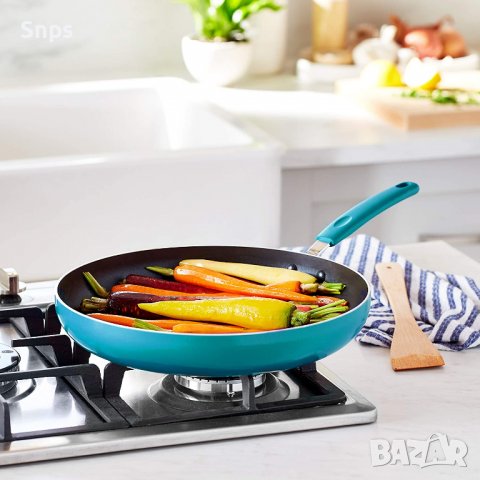 Незалепващ керамичен тиган, 31,7 см, тюркоазен