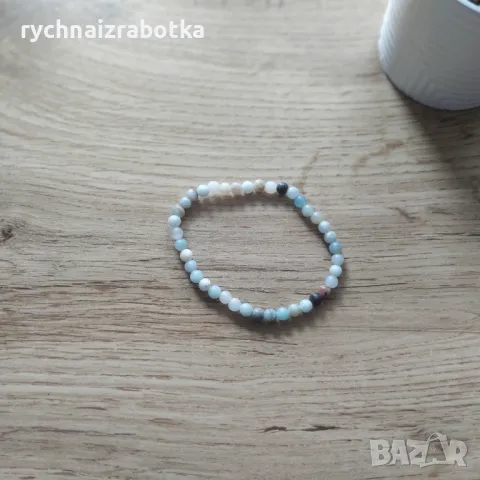 Гривна от Амазонит 4 мм.