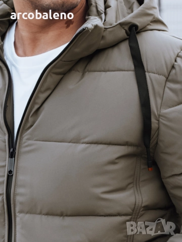 Мъжко зимно ватирано яке с качулка, 4цвята , снимка 13 - Якета - 52259354