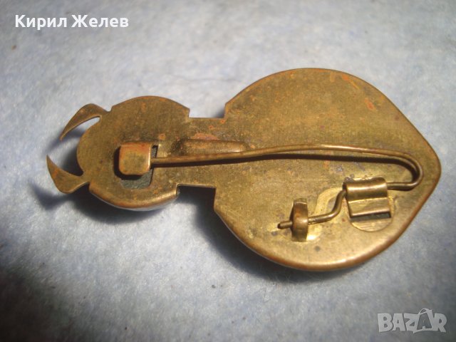 ВИНТИДЖ АР НУВО БРОШКА СКАРАБЕЙ МАЙСКИ БРЪМБАР БРОНЗ и ЦВЕТНА КЕРАМИКА ХУДОЖЕСТВЕНА МАЙСТОРСКА 31395, снимка 2 - Антикварни и старинни предмети - 38056154