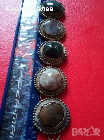 СТАРИННА ОСМАНСКА СКЪПОЦЕННА САЧАНЕНА ГРИВНА ИКРУСТИРАНА с НЕФРИТ и МАЛАХИТ РЪЧНА МАЙСТОРСКА 27271, снимка 13 - Антикварни и старинни предмети - 34972908