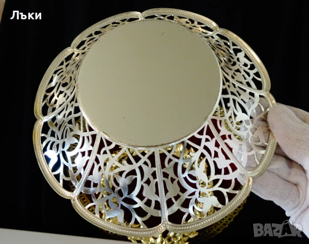 Посребрена фруктиера WMF,съд за сладки,ажур,релеф. , снимка 6 - Антикварни и старинни предмети - 52997491