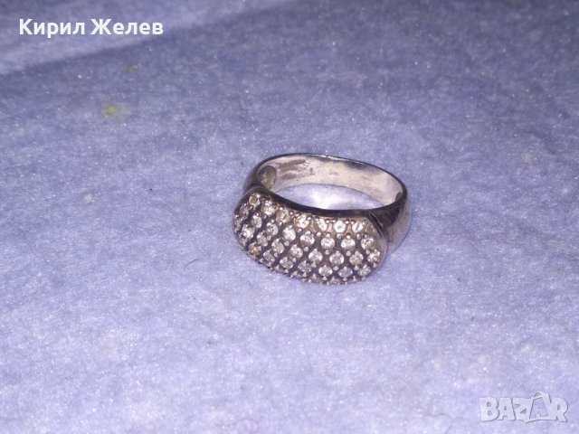 СКЪПОЦЕНЕН БУТИКОВ ЕФЕКТЕН СРЕБЪРЕН ПРЪСТЕН СРЕБРО 925 с МНОГО ЮВЕЛИРНО ФАСЕТИРАНИ ЦИРКОНИ 34605, снимка 8 - Пръстени - 39547546