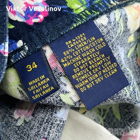 Polo Ralph Lauren Chino Shorts Мъжки Къси Панталони Floral Летни Размер 34, снимка 4 - Къси панталони - 51539431