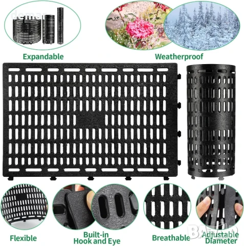 LZMDISU Протектор за ствол на дърво - 20 броя разширяем протектор, черен, снимка 3 - Други - 50941327