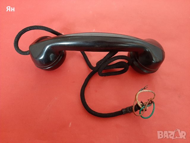  Бакелитова слушалка от телефон от 1960-те Електроника, Техника Телефони, GSM Аксесоари, Части, снимка 2 - Други ценни предмети - 39244623