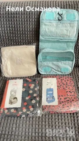 Водоустойчива козметична чанта за път, с кука за закачане