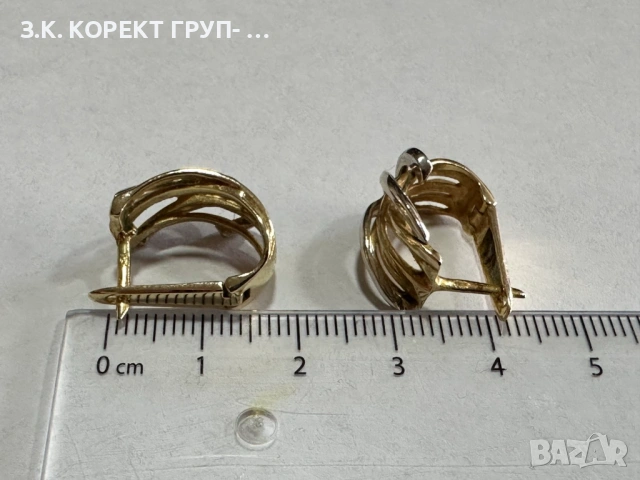 Златни дамски обеци 14к, 6,94гр, снимка 3 - Обеци - 54177356