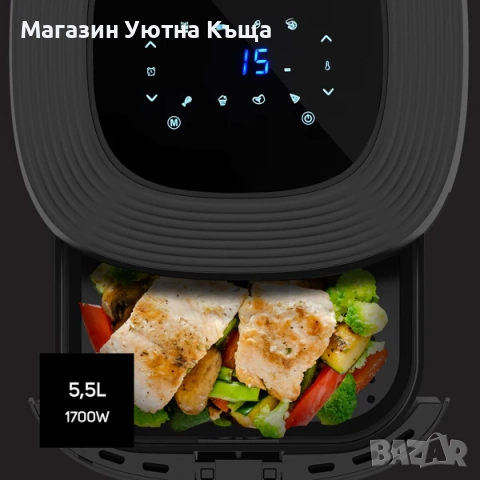 НОВ Еър Фрайер Taurus Air Fry Digital 6S с Гаранция, снимка 7 - Фритюрници - 51963905