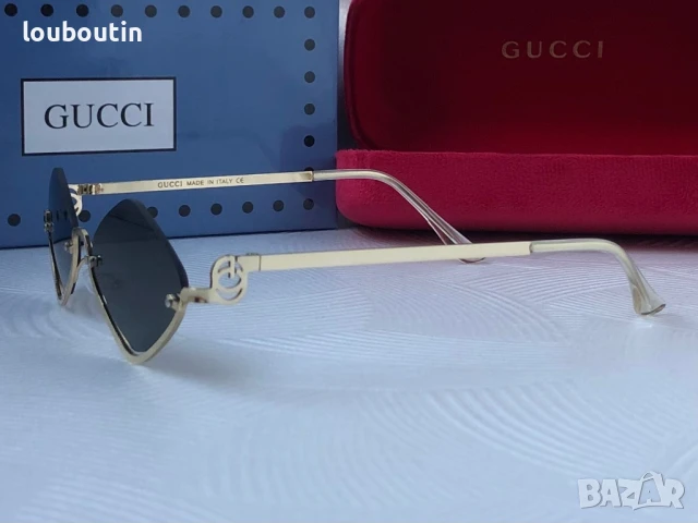 GUCCI дамски слънчеви очила ромб 2 цвята черни кафяви, снимка 10 - Слънчеви и диоптрични очила - 50741381