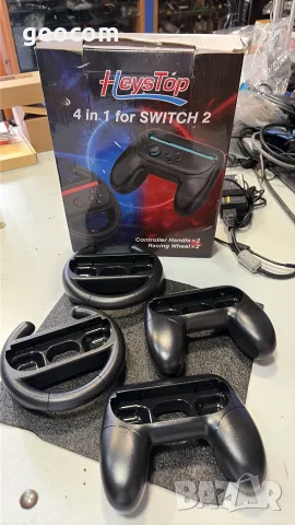 HeysTop 4 in 1 Ergonomic Controller Handle & Racing Wheel for Switch 2