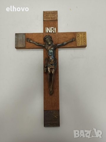 Дървен кръст разпятие Исус Христос, снимка 8 - Други ценни предмети - 31410314