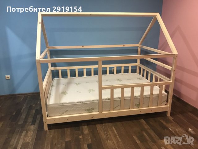 Детско легло тип къщичка, снимка 2 - Бебешки легла и матраци - 37087321