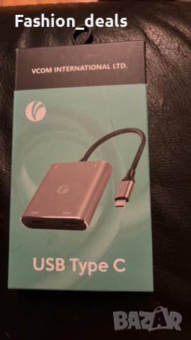 Нов USB C към двоен HDMI адаптер Хъб лаптоп MacBook Pro/Air iPad Pro, снимка 7 - Други - 40257069