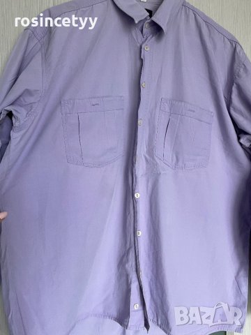 лилава мъжка риза, снимка 2 - Ризи - 28306032