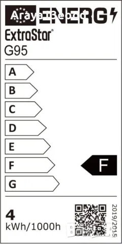 ExtraStar Винтидж LED Крушка G95 - 2200K, 4W, снимка 6 - Крушки - 49758716