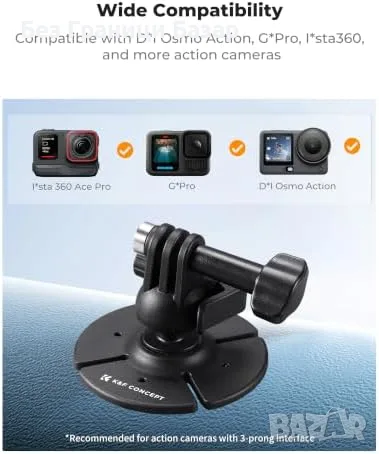 Нова гъвкава K&F Concept Лепяща Стойка за Екшън Камера GoPro Insta360 DJI, снимка 3 - Чанти, стативи, аксесоари - 56010501