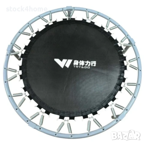 Фитнес трамплин Fitness Trampoline, Материална конструкция, 5 опорни крака, 30 броя пружини, Ф92 см , снимка 6 - Фитнес уреди - 53028435