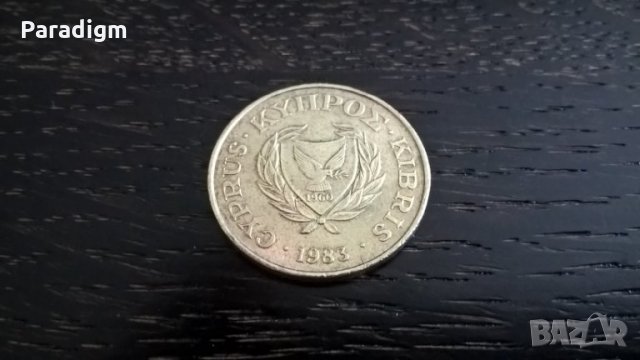 Монета - Кипър - 5 цента | 1983г., снимка 2 - Нумизматика и бонистика - 29290581