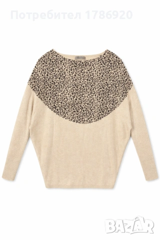 Дамски пуловер Caitlyn с леопардов принт