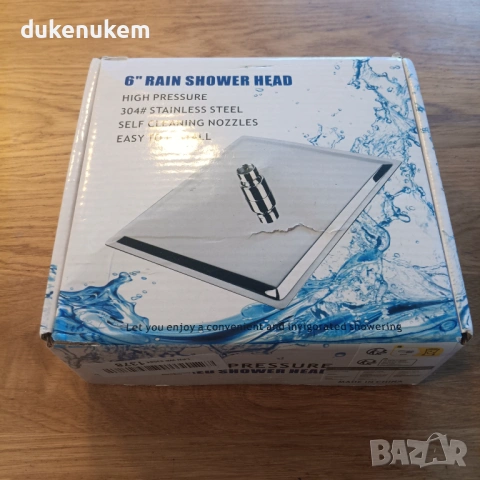 Душ глава тип дъжд с ръчна душ слушалка, с удължително рамо, 15см, снимка 11 - Душове - 53239956