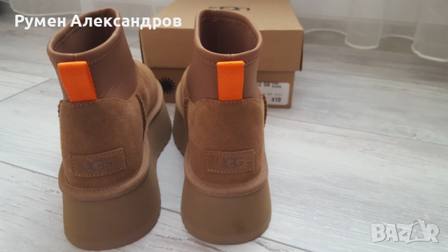 Нови дамски кожени високи боти UGG CLASSIC MINI DIPPER Shestnut р-р 39, снимка 6 - Дамски боти - 52859201