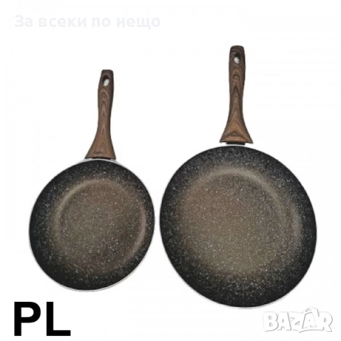 Комплект тигани 9Tnine-4419, 22/26см., Мраморно покр., Кован алуминий Код P1720