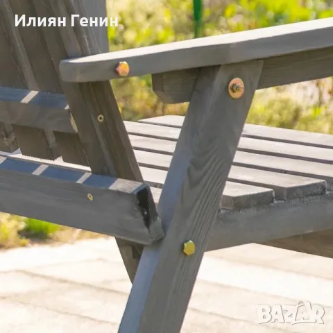 Градинска пейка Outsunny с маса, снимка 11 - Градински мебели, декорация  - 55856782