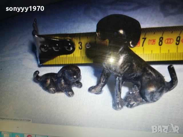 КУЧЕНЦА 2БР МЕТАЛНИ ФИГУРКИ 0609251848, снимка 2 - Колекции - 51627599