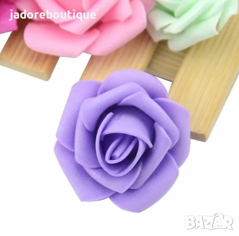 Изкуствени рози за декорация на букети и други - 4 см различни цветове , снимка 13 - Изкуствени цветя - 28122887