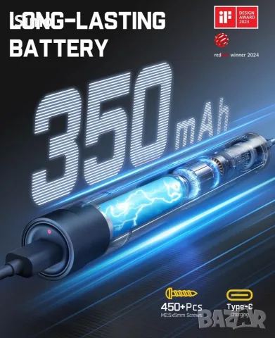 Fanttik NEX E1 Max прецизна електрическа отвертка, снимка 5 - Отвертки - 56093806