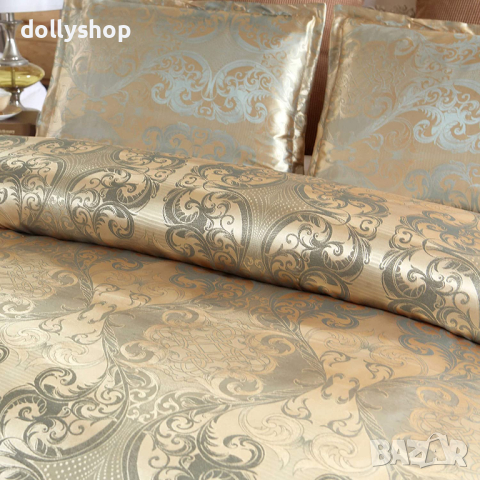 Комплект Спално Бельо от Жакард Сатен Цвят King and Queen, снимка 5 - Спално бельо - 40035576
