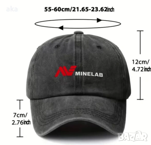 шапка на Minelab с регулируем размер-синя, снимка 2 - Шапки - 54280830