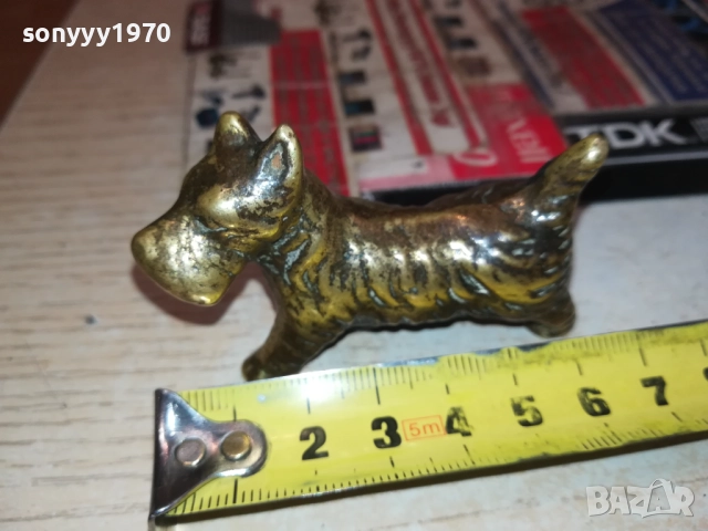 ЗАЯВЕНО-Шотландски териер-КУЧЕ МЕД МЕСИНГ-ВНОС ФРАНЦИЯ 0609251636, снимка 5 - Антикварни и старинни предмети - 51626370