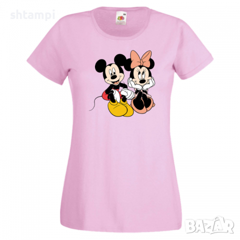 Дамска тениска Mickey & Minnie 5 Мини Маус,Микки Маус.Подарък,Изненада,, снимка 5 - Тениски - 36526243