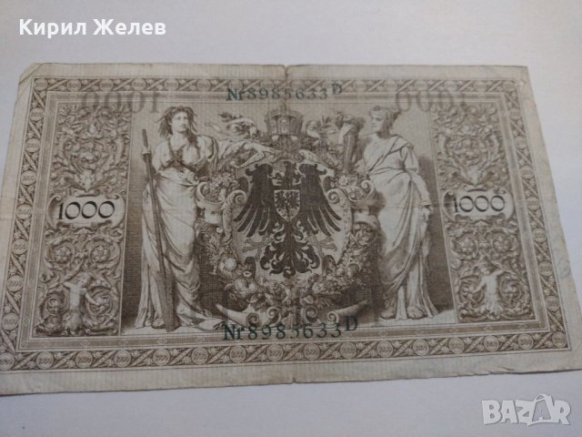 Райх банкнота - Германия - 1000 марки / 1910 година- 17962, снимка 13 - Нумизматика и бонистика - 31019911