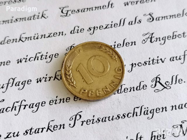 Монета - Германия - 10 пфенига | 1949г.; серия J
