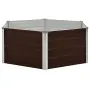 vidaXL Повдигната леха, кафява, 129x129x45 см, поцинкована стомана, снимка 2