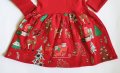Коледна рокля "Горски кът) червена - 92,98 см, снимка 2