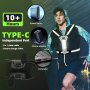 LED Светлоотразителна жилетка LuTuo, с регулируема талия/рамо, снимка 4