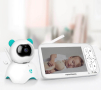 Видео Бебефон с камера 5” LCD HM136,Full HD видео,2-посочен звук/температурна аларма/нощно виждане, снимка 1 - Камери - 44768291