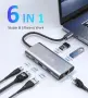 Мултифункционален Хъб UtechSmart 6-в-1 USB-C към HDMI и Ethernet, снимка 3