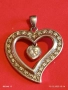 Романтична сребърна висулка във формата на сърце с инкрустирани кристали 31244, снимка 6