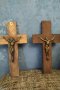  Двойка кръстове дърво бронз, снимка 2