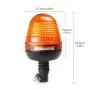 LED сигнална лампа маяк 23.5cm 12-24V 60SMD x 5730 Мигане и въртене, снимка 2