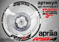 Aprilia RSV4 кантове и надписи за джанти , снимка 2