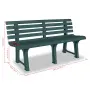 vidaXL Градинска пейка 145,5 см пластмаса зелена, снимка 5
